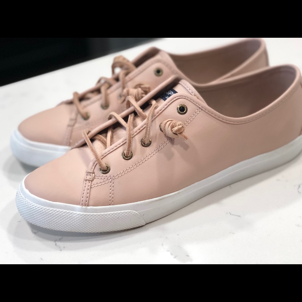 Pink Leather Sperry Topsiders